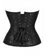 Black Starry Pattern Overbust Gothic Corset