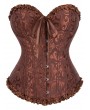 Blue/Pink/Brown/Yellow Jacquard Ruffle Overbust Victorian Corset