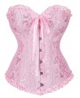 Blue/Pink/Brown/Yellow Jacquard Ruffle Overbust Victorian Corset