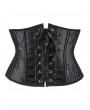 Black Gothic Satin Underbust Body Shaping Underbust Corset