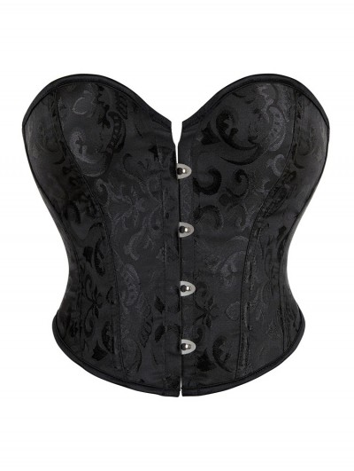 Black/Red/Green Pattern Overbust Gothic Waist Training Corset