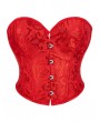 Black/Red/Green Pattern Overbust Gothic Waist Training Corset