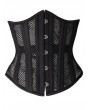 Black/White Bridal Underbust Waspie Mesh Corset