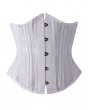 Black/White Bridal Underbust Waspie Mesh Corset