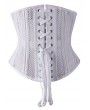 Black/White Bridal Underbust Waspie Mesh Corset