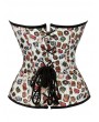 Ivory Sweet Dessert Print Fashion Overbust Corset