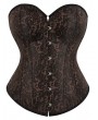 Dark Brown Vintage Palace Patterned Gothic Overbust Corset