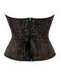 Dark Brown Vintage Palace Patterned Gothic Overbust Corset