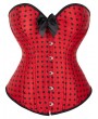 Red Polka Dot Overbust Burlesque Corset