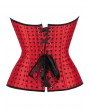 Red Polka Dot Overbust Burlesque Corset