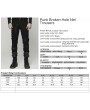 Punk Rave Black Gothic Punk Broken Hole Daily Wear Denim Trousers for Men