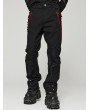 Punk Rave Black and Red Gothic Punk Spider Mesh Spliced Pants for Men