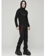 Punk Rave Black and Red Gothic Punk Spider Mesh Spliced Pants for Men