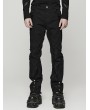 Punk Rave Black Gothic Punk Spider Mesh Spliced Pants for Men