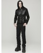 Punk Rave Black Gothic Punk Spider Mesh Spliced Pants for Men