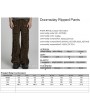 Punk Rave Coffee Gothic Doomsday Ripped Loose Fit Denim Pants for Men