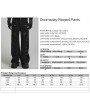 Punk Rave Black Gothic Doomsday Ripped Loose Fit Denim Pants for Men