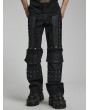 Punk Rave Black Gothic Punk Detachable Two-Wear Pants for Men