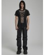 Punk Rave Black Gothic Punk Detachable Two-Wear Pants for Men