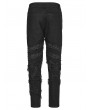 Punk Rave Black Gothic Distressed Streetwear Fitted Long Pants for Men