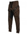 Punk Rave Black and Coffee Gothic Handsome Thigh Buckle Harem Pants for Men