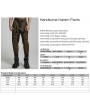 Punk Rave Black and Coffee Gothic Handsome Thigh Buckle Harem Pants for Men