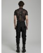 Punk Rave Black Gothic Handsome Thigh Buckle Harem Pants for Men