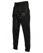 Punk Rave Black Gothic Handsome Thigh Buckle Harem Pants for Men