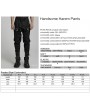 Punk Rave Black Gothic Handsome Thigh Buckle Harem Pants for Men