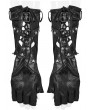 Punk Rave Black Gothic Punk Metal Studded Gloves for Men