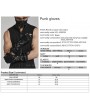 Punk Rave Black Gothic Punk Metal Studded Gloves for Men