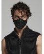 Punk Rave Black Gothic Punk Hardcore Spike Face Mask for Men