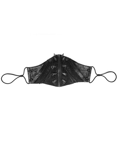 Punk Rave Black Gothic Punk Hardcore Spike Face Mask