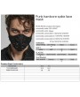 Punk Rave Black Gothic Punk Hardcore Spike Face Mask for Men