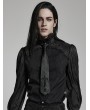 Punk Rave Black Gothic Noble Cross Jacquard Necktie for Men