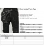 Punk Rave Black Gothic Doomsday Punk Multifunctional Pocket Thigh Bag