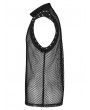 Punk Rave Black Gothic Punk Sexy Mesh Vest Top for Men