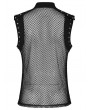 Punk Rave Black Gothic Punk Sexy Mesh Vest Top for Men