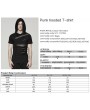 Punk Rave Black Gothic Hooded Mesh Splicing Knit Short Sleeve T-Shirt for Men