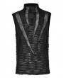 Punk Rave Black Gothic Spider Web Distressed Mesh Sleeveless T-Shirt for Men