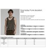 Punk Rave Coffee Gothic Leopard Print Doomsday Punk Decadent Tank Top for Men