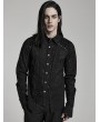 Punk Rave Black Vintage Gothic Lace Trim Long Sleeve Daily Wear Shirt for Men