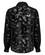 Punk Rave Black Vintage Gothic Velvet Long Sleeve Loose Shirt for Men