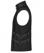 Punk Rave Black Gothic Handsome Punk Metal Zipper Vest for Men