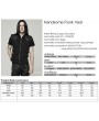 Punk Rave Black Gothic Handsome Punk Metal Zipper Vest for Men