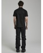 Punk Rave Black Gothic Punk Short Sleeve Daily Wear Fitted Shirt for Men