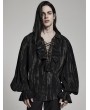 Punk Rave Black Gothic Tie-Dyed Jacquard Long Sleeve Loose Shirt for Men