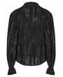 Punk Rave Black Gothic Tie-Dyed Jacquard Long Sleeve Loose Shirt for Men