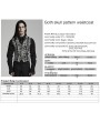 Punk Rave Black and White Gothic Skull Pattern Jacquard Waistcoat for Men