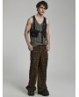 Punk Rave Black Gothic Doomsday Punk Asymmetric Vest for Men